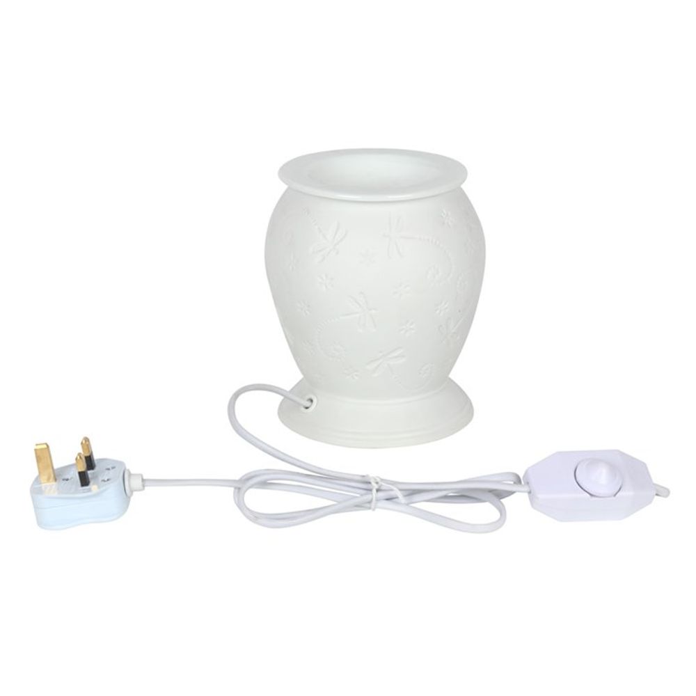 Dragonfly White Ceramic Electric Burner