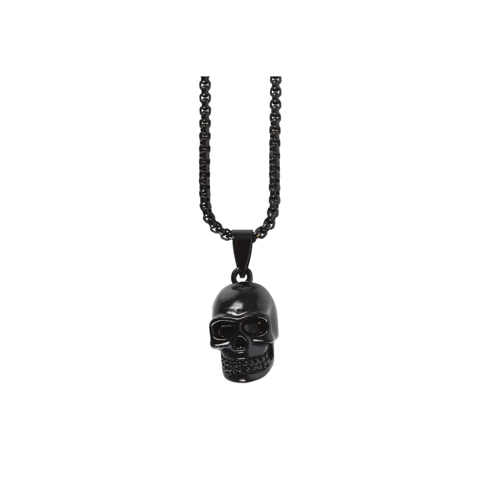 Black Stainless Steel Skull Necklace