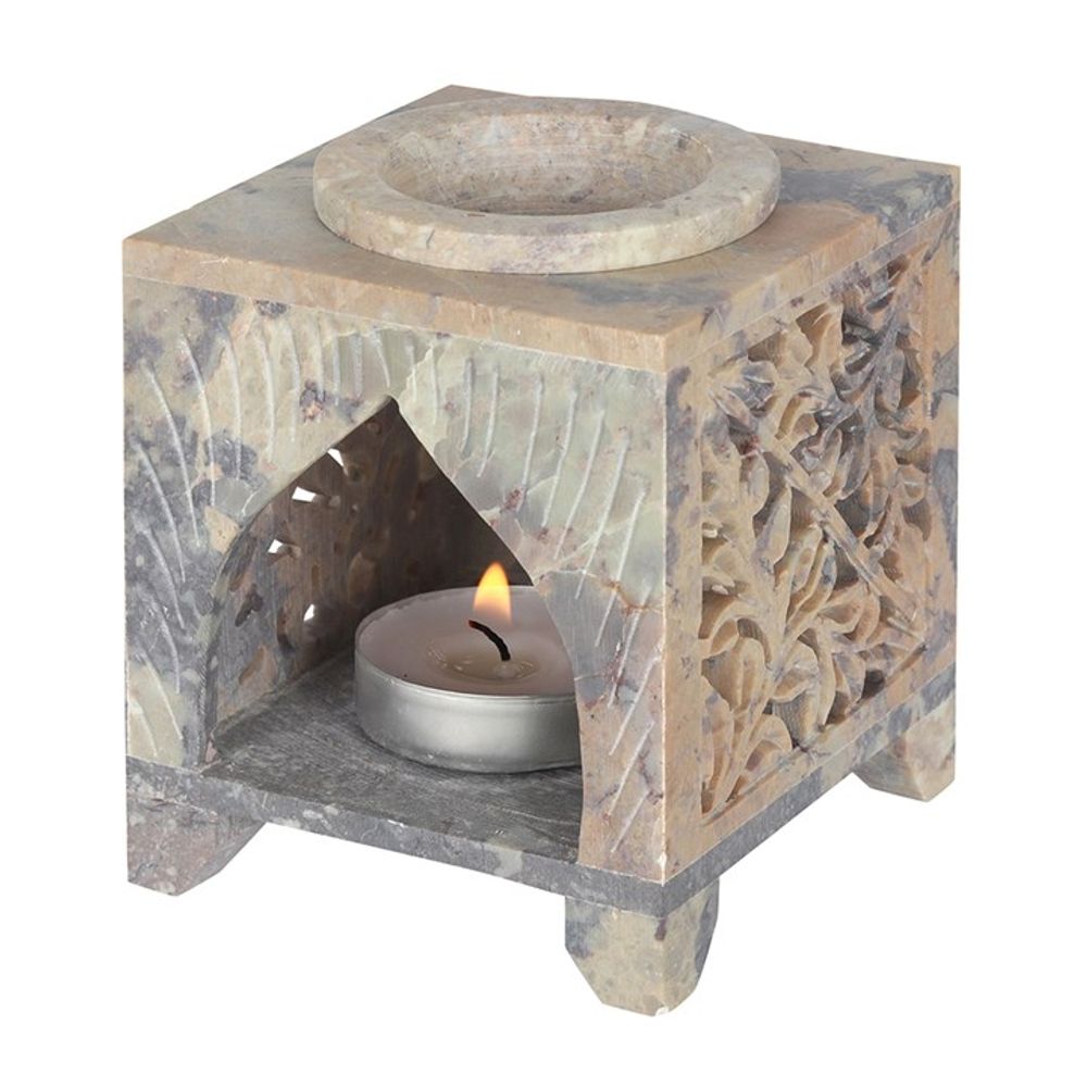 Moroccan Arch Cutout Soapstone Oil Burner