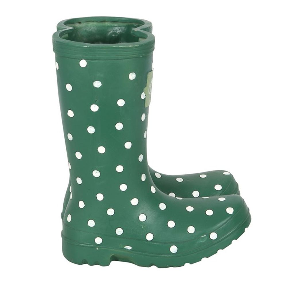 Dark Green Welly Boot Planter