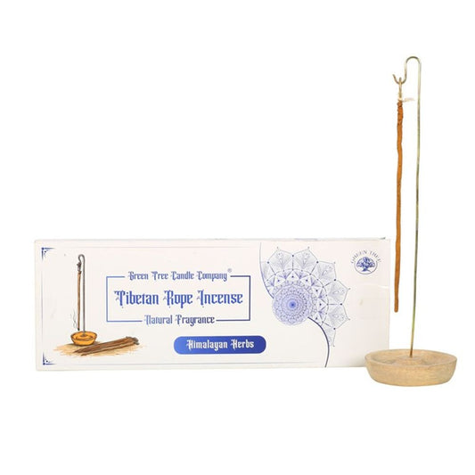 Himalayan Herbs Tibetan Rope Incense with Holder