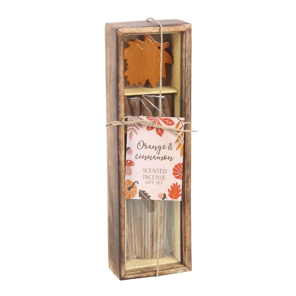 Autumn Leaf Orange & Cinnamon Incense Gift Set