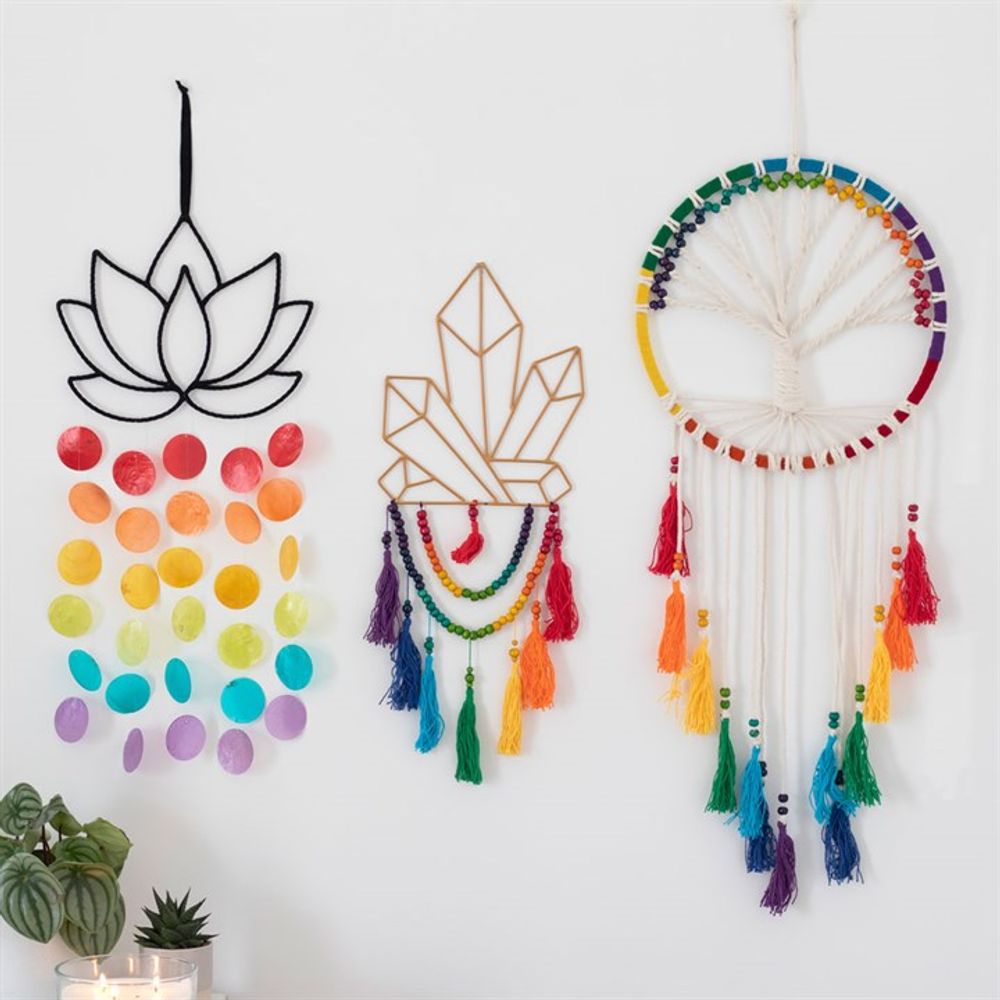 100cm Rainbow Beaded Tree of Life Dreamcatcher